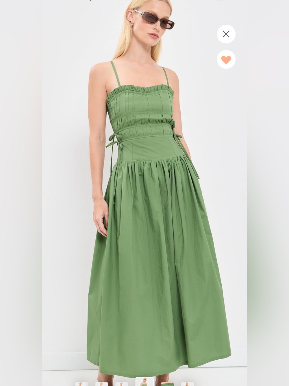 Brand new with tags!! Moon River Green Smocked Waist Maxi Dress -  Women